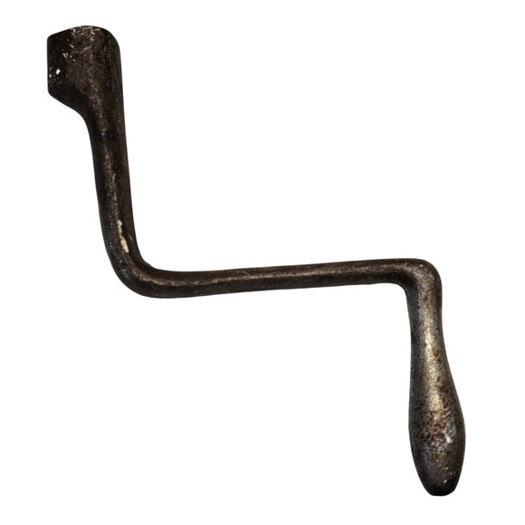 Vintage Cast Iron Steel Metal Antique Primitive Wood Stove Triangle Crank Handle - Picture 1 of 12